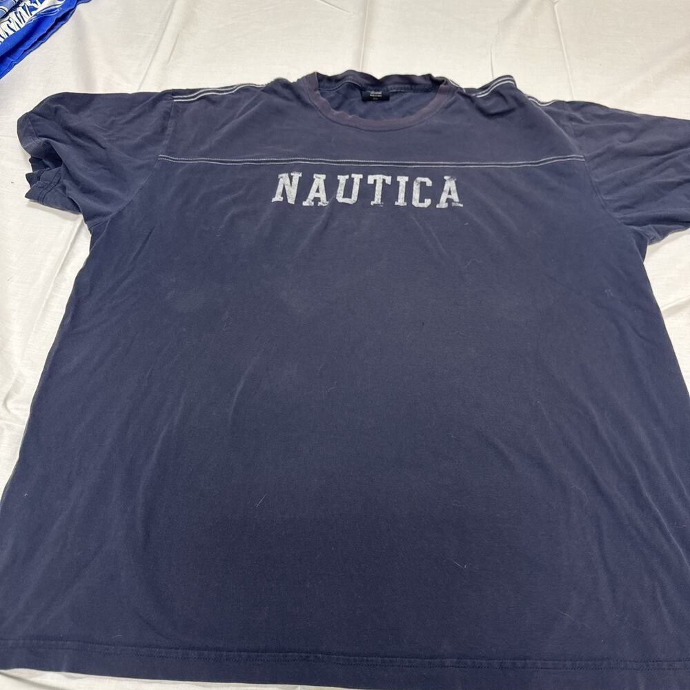 Vintage Men's Nautica T-Shirt Men's XXL Navy Blue Large